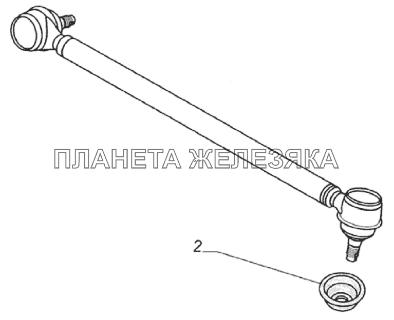 Тяга продольная рулевая 33104-3414012-02 ГАЗ-33106 Евро 3