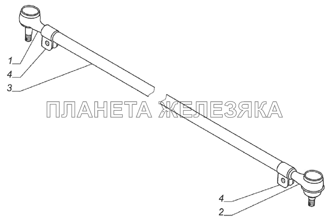 Тяга поперечная рулевая 33104-3414052-01 ГАЗ-33106 Евро 3