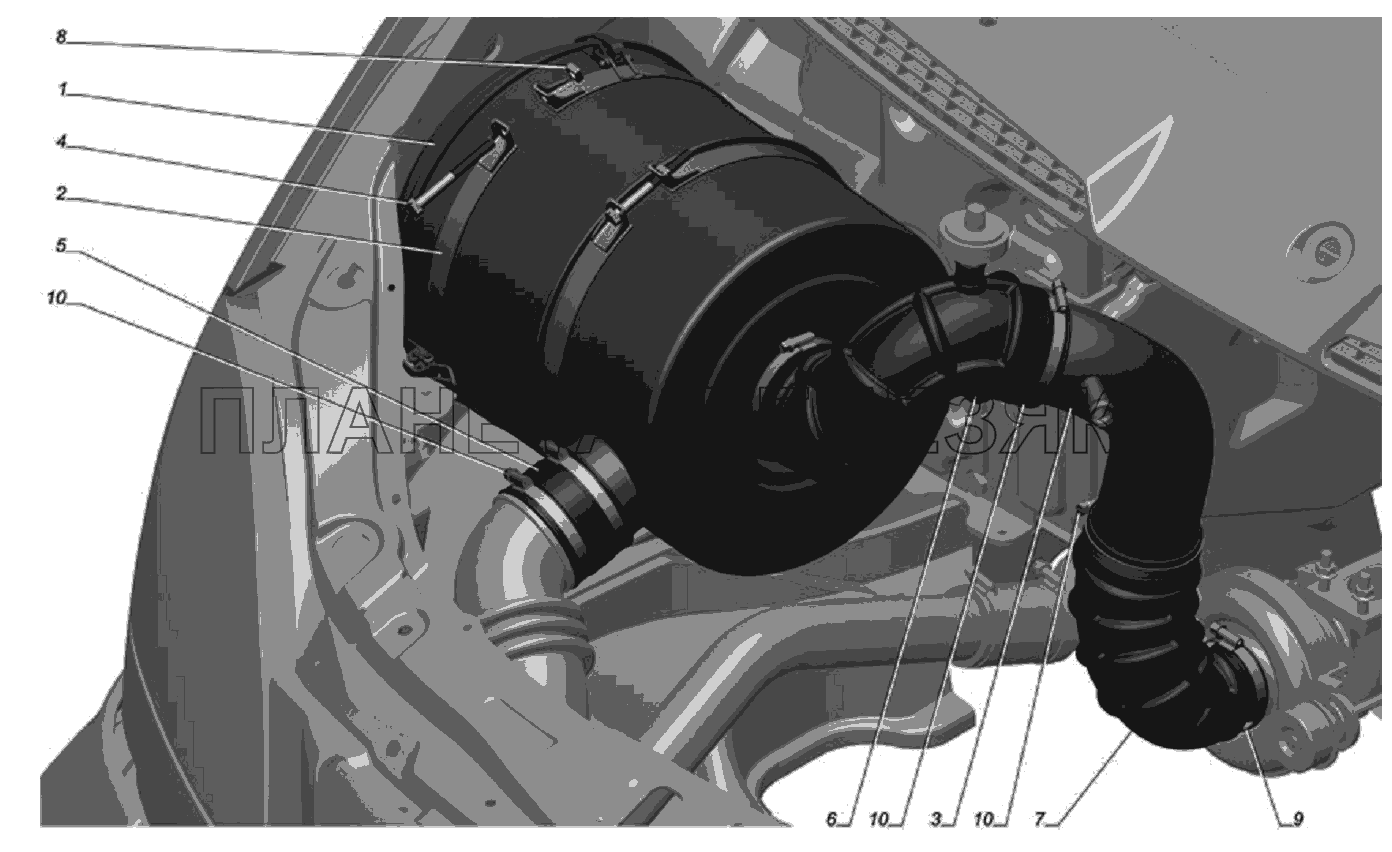 Корпус воздушного фильтра некст. Фильтр воздушный ГАЗ 33106. Патрубок ГАЗ-33106 фильтра. Патрубок фильтра воздушного 33106. Патрубок воздушный ГАЗ 33106.