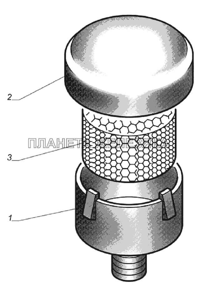 Фильтр воздушный гидровакуумного усилителя тормозов 4301-3553010 ГАЗ-33106 Евро 3