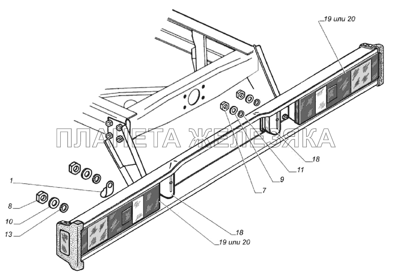 Установка задних фонарей 3310-3726001 ГАЗ-33106 Евро 3