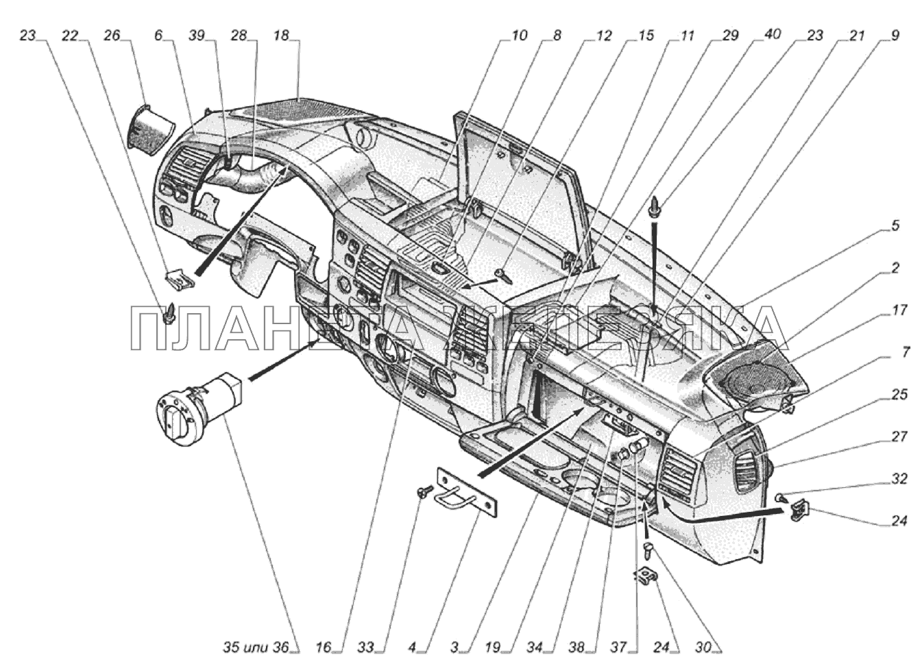 Панель приборов ГАЗ-33104 