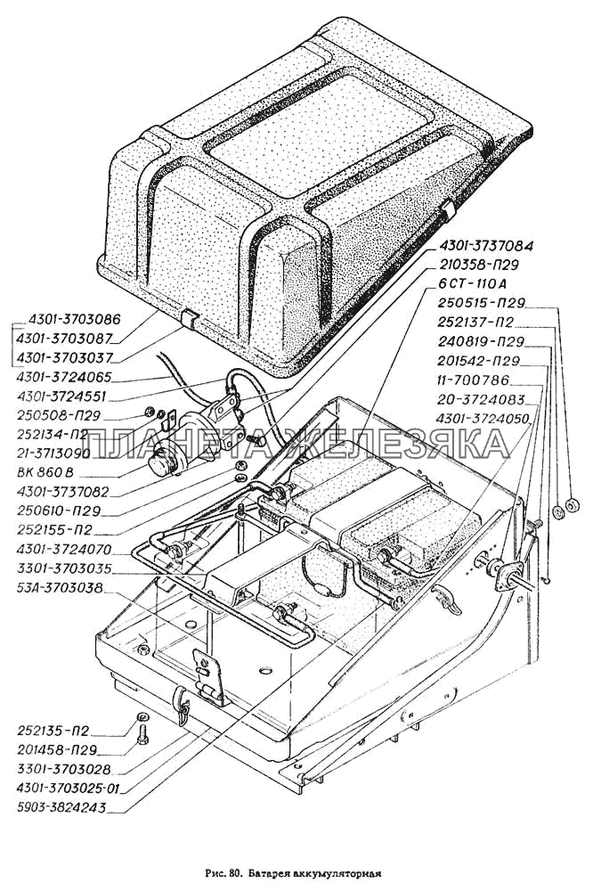 Батарея аккумуляторная ГАЗ-4301