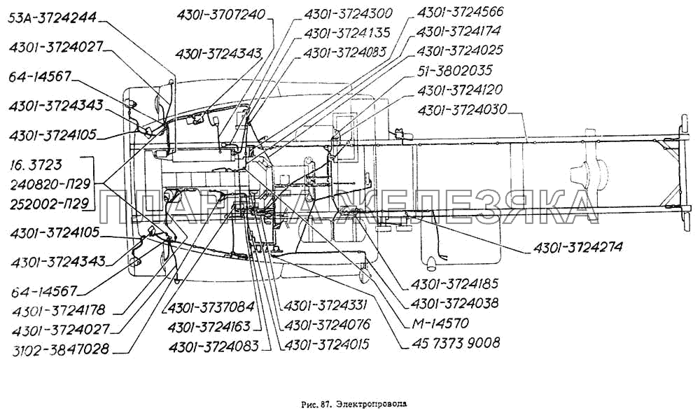 Электропровода ГАЗ-4301