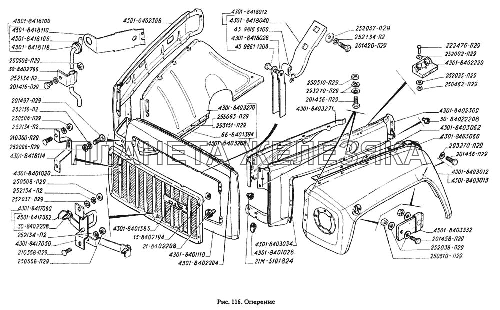 Оперение ГАЗ-4301