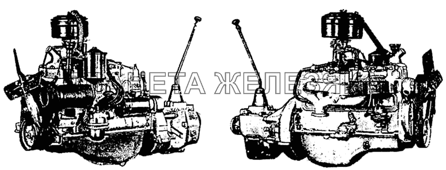 Общий вид двигателя ГАЗ-51 (63, 63А)