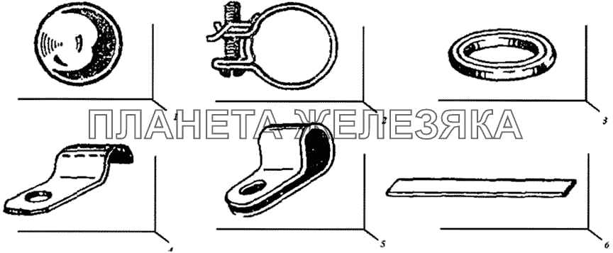 Шарики, хомуты, прокладки, скобы, ленты ГАЗ-51 (63, 63А)