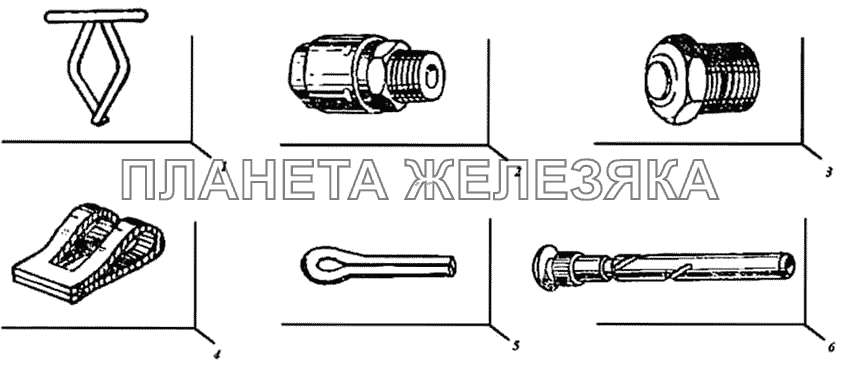 Пистоны, сапуны, клапаны, пряжки, оси ГАЗ-51 (63, 63А)