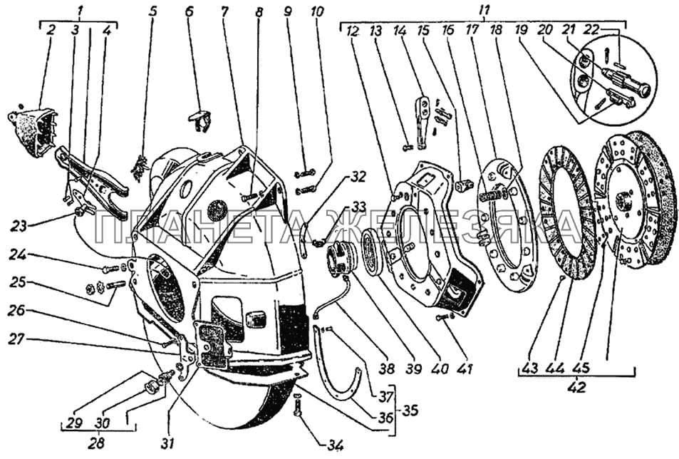 Сцепление ГАЗ-51 (63, 63А)