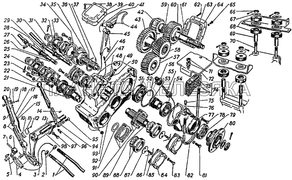 Раздаточная коробка ГАЗ-51 (63, 63А)