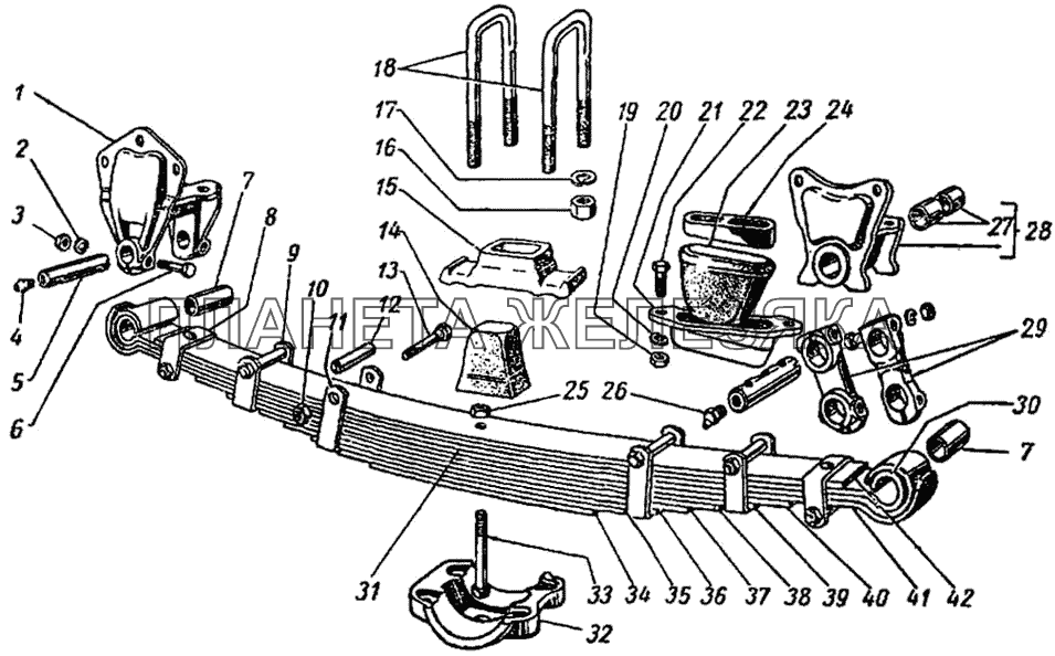 Передние рессоры ГАЗ-51 (63, 63А)