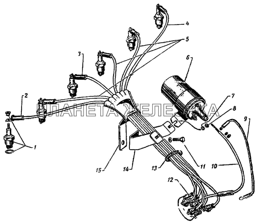 Свечи, катушка зажигания и провода зажигания ГАЗ-51 (63, 63А)