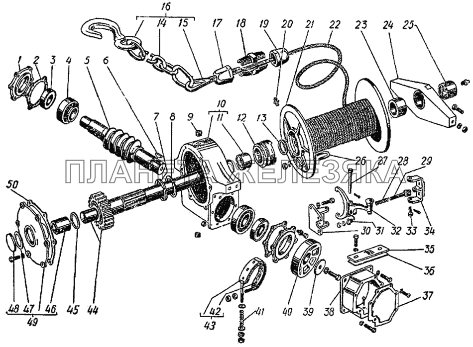 Лебедка ГАЗ-51 (63, 63А)