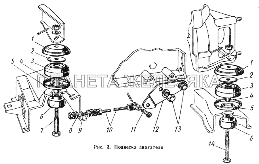 Подвеска двигателя ГАЗ-52-01