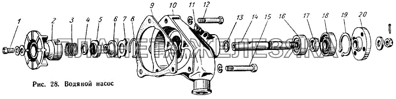 Водяной насос ГАЗ-52-01