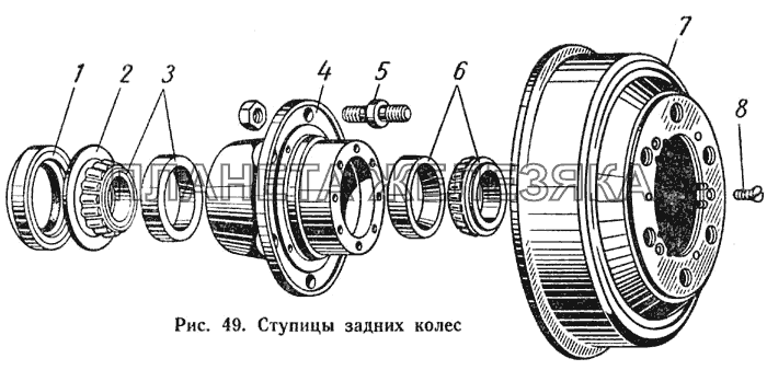 Ступицы задних колес ГАЗ-52-01