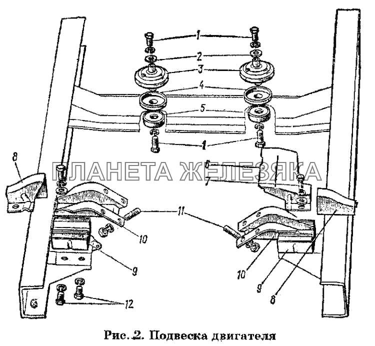 Подвеска двигателя ГАЗ-53 А