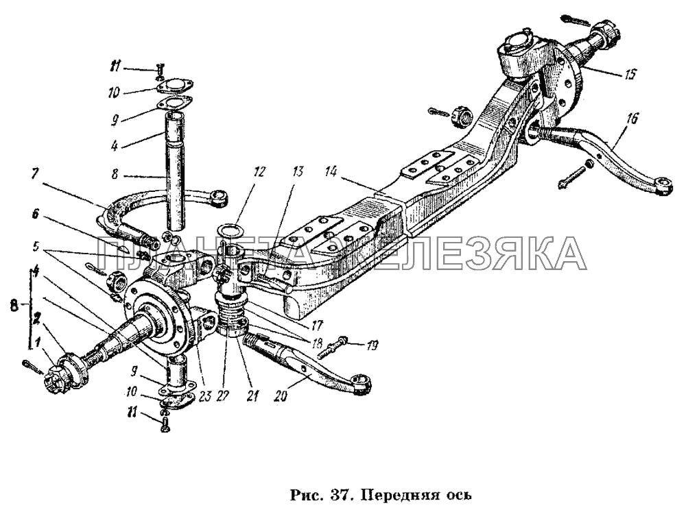 Передняя ось ГАЗ-53 А