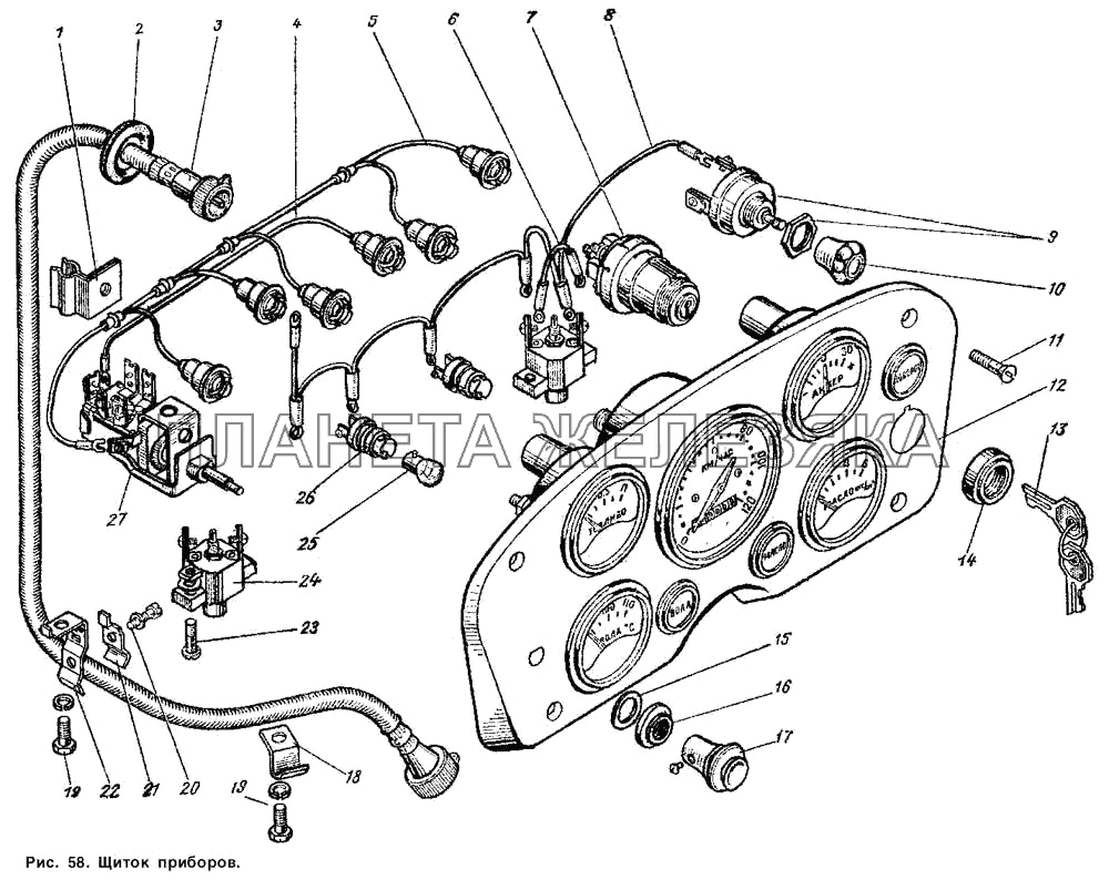 Щиток приборов ГАЗ-53 А