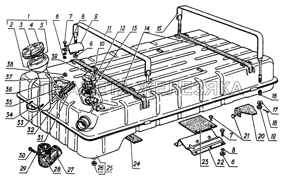 Бензиновый бак ГАЗ-5312