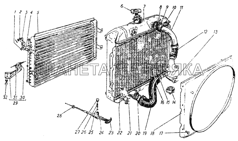 Радиатор ГАЗ-5312