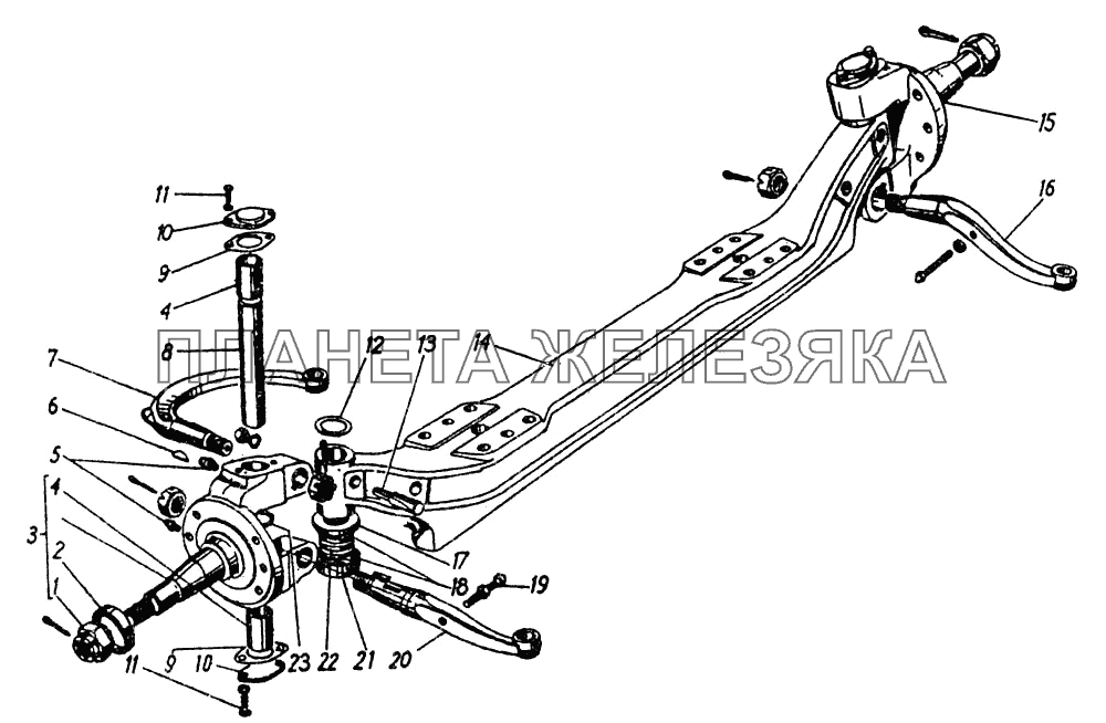 Передняя ось ГАЗ-5312 Передняя ось ГАЗ-5312