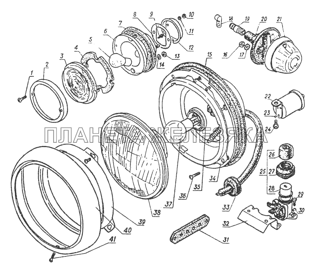 Фары и подфарники ГАЗ-5312