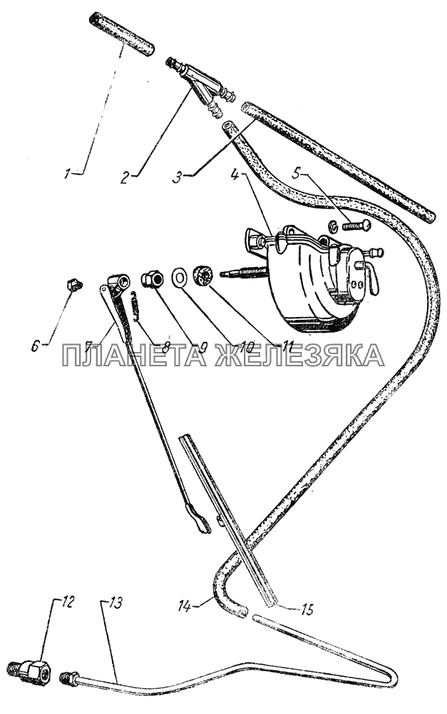 Стеклоочиститель и привод ГАЗ-51 (63, 93)