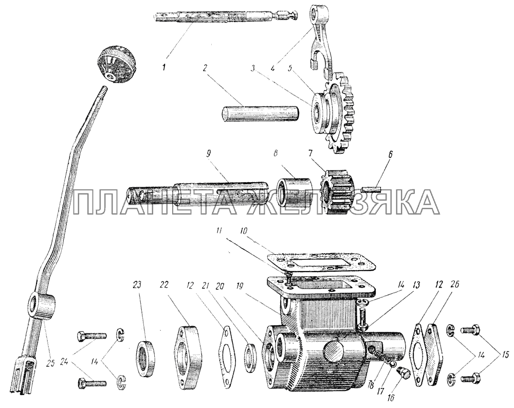 Коробка отбора мощности для ГАЗ-93 ГАЗ-51 (63, 93)