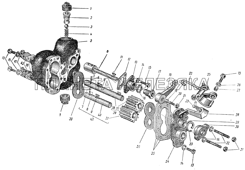 Насос опрокидывающего механизма для ГАЗ-93 ГАЗ-51 (63, 93)