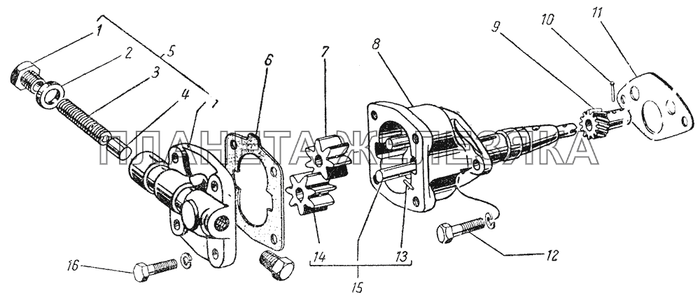 Масляный насос ГАЗ-51 (63, 93)