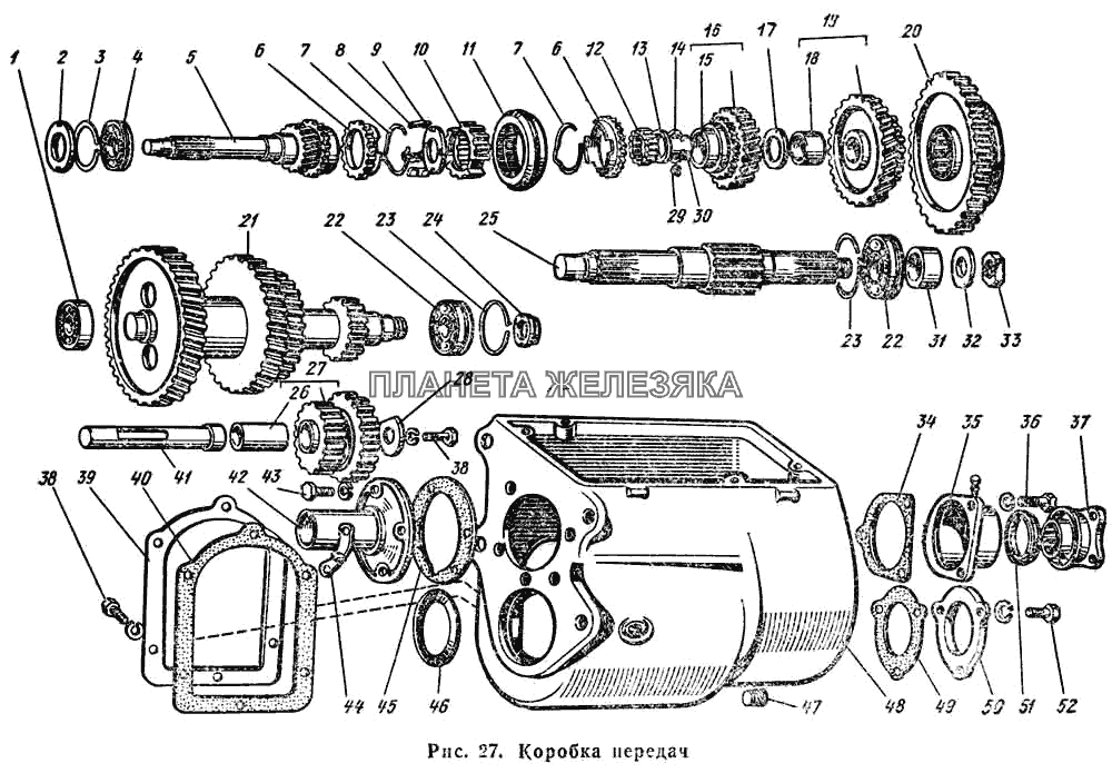 Коробка передач ГАЗ-66 (Каталог 1983 г.)