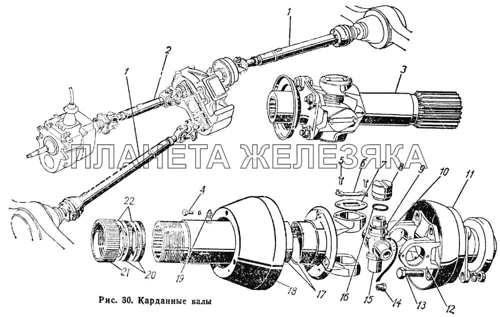 Карданные валы ГАЗ-66 (Каталог 1983 г.)