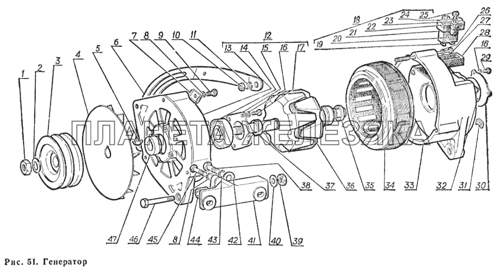 Генератор ГАЗ-66 (Каталог 1983 г.) Генератор ГАЗ-66 (Каталог 1983 г.)