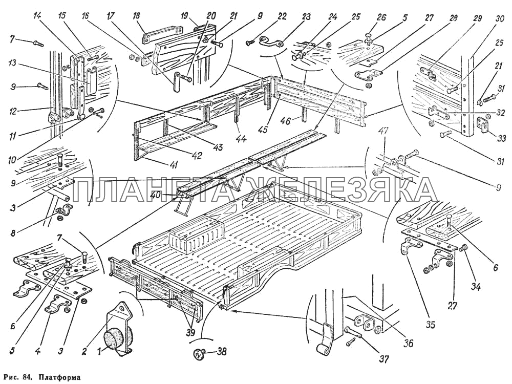 Платформа ГАЗ-66 (Каталог 1983 г.)