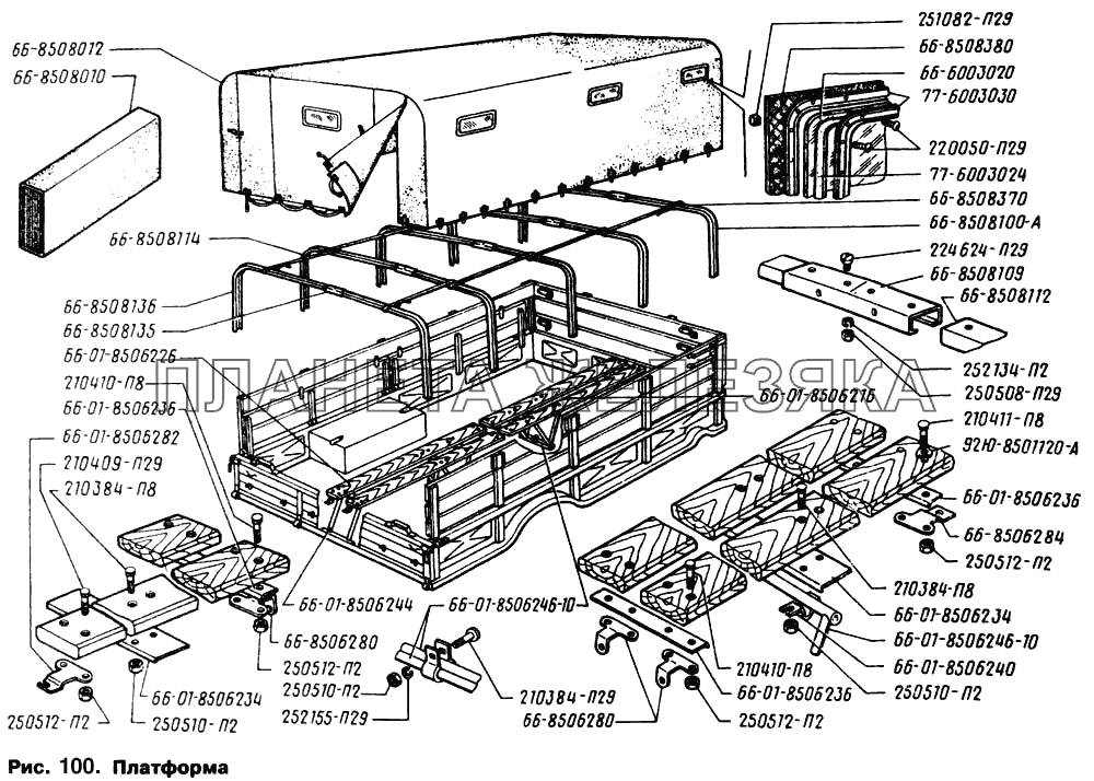 Платформа ГАЗ-66 (Каталог 1996 г.)