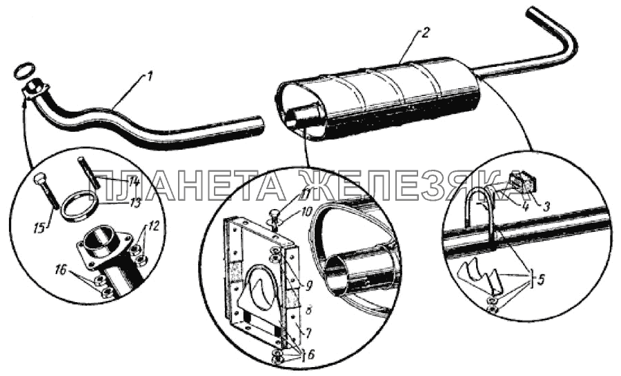 Глушитель ГАЗ-69