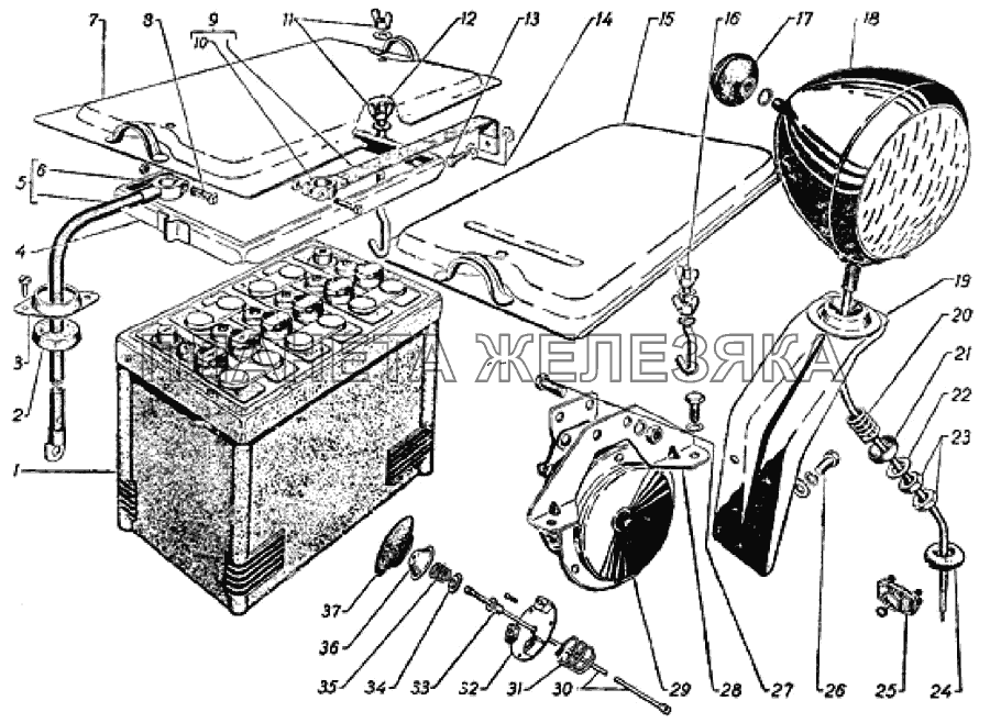 Аккумуляторная батарея ГАЗ-69