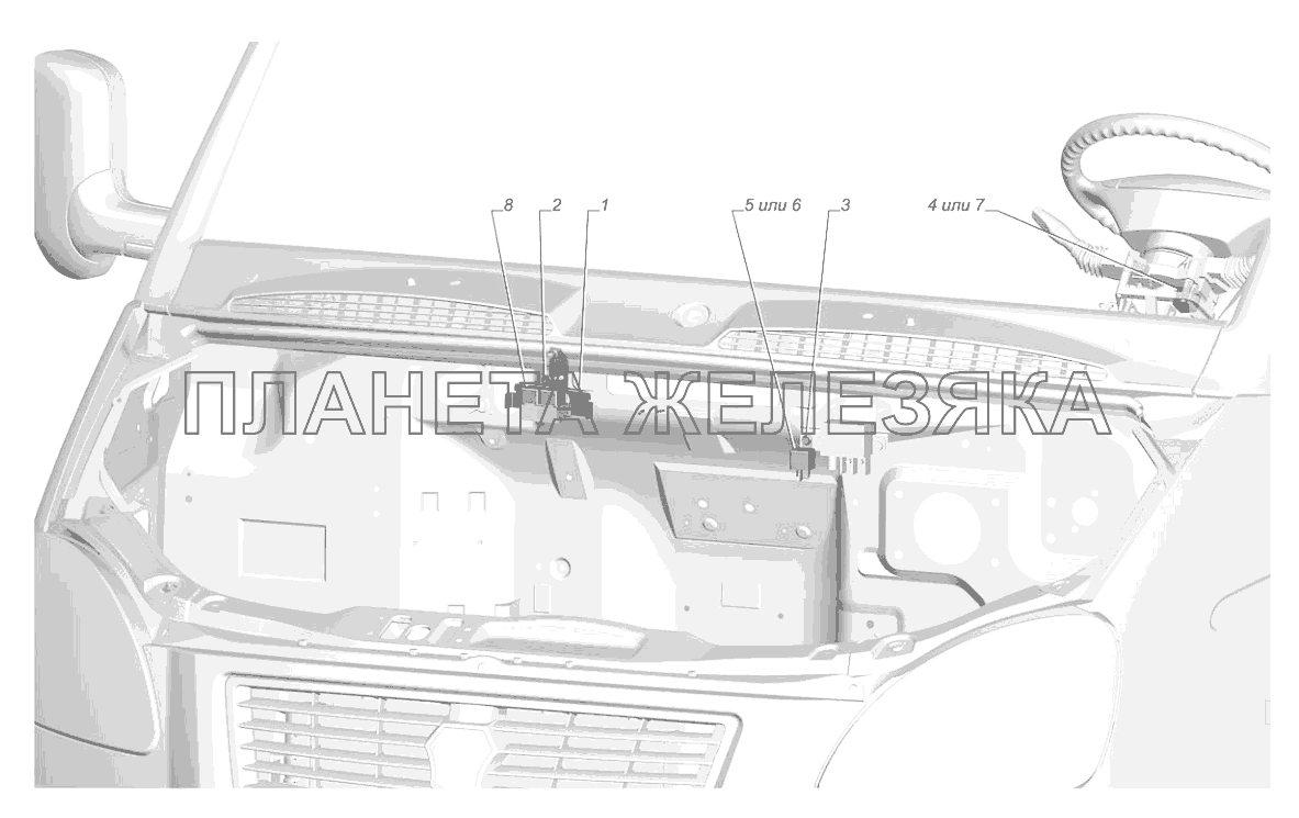 3302-3747002-110. Установка реле ГАЗ-2705 (Cummins E-4)