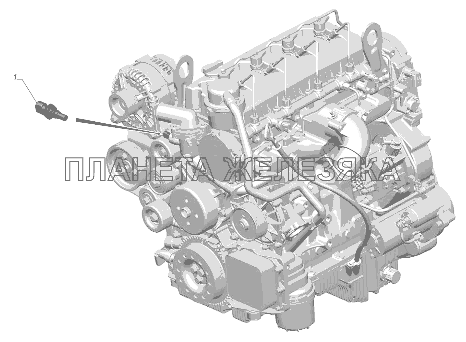 3302-3828004. Установка датчика температуры ГАЗ-2705 (Cummins E-4)