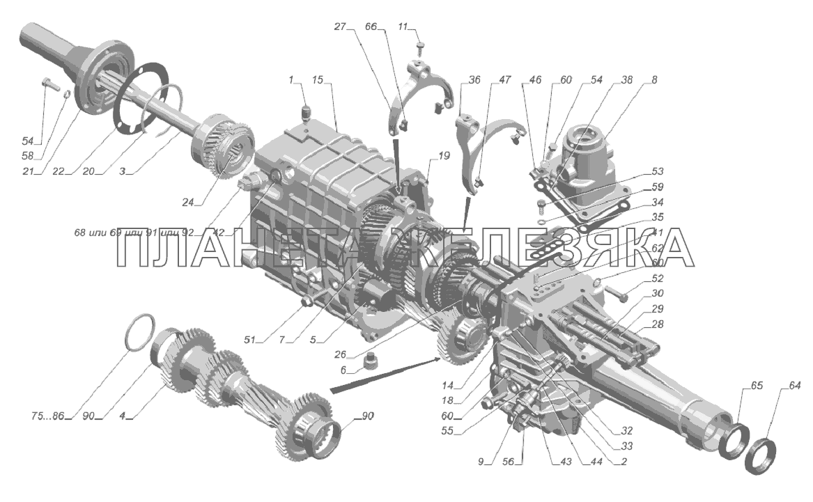 3302-1700010-60. Коробка передач ГАЗ-3302 (Cummins E-4)