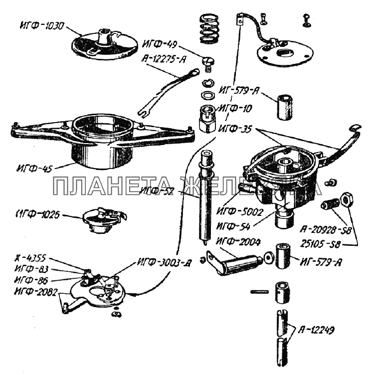 Распределитель, свечи запальные ГАЗ-ММ 