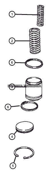 Поршень и пружины гидроаккумулятора АКП Волга Сайбер