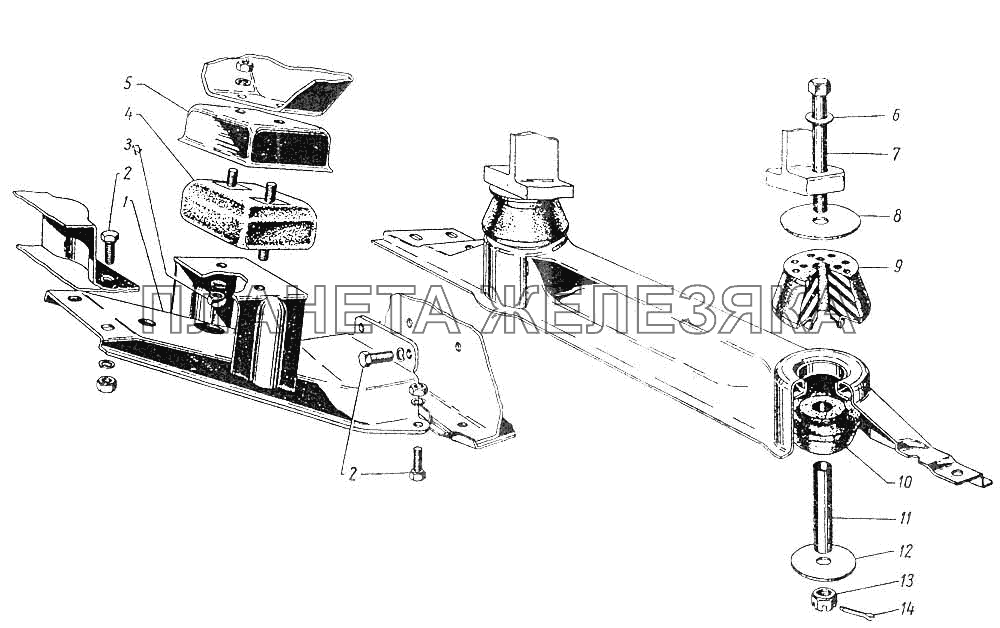 Подвеска двигателя ГАЗ-12 (ЗИМ)