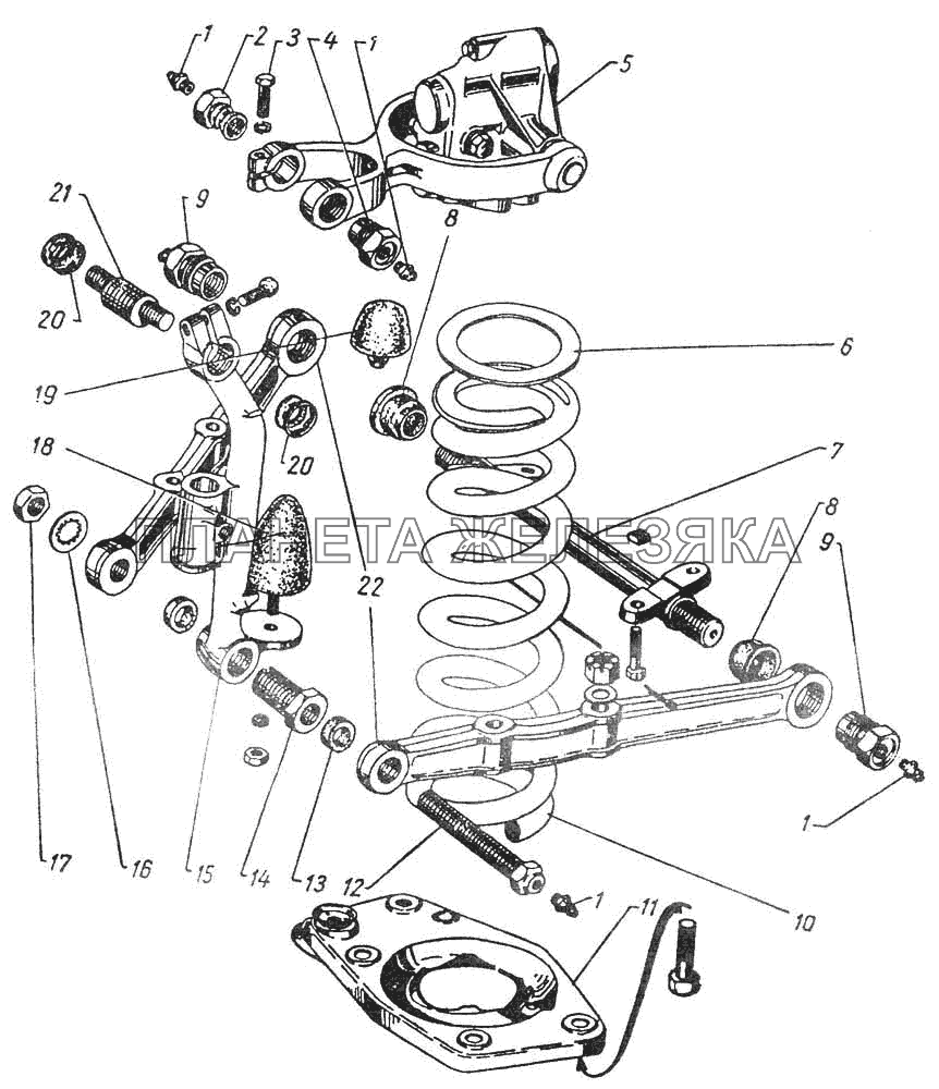 Передняя   подвеска ГАЗ-12 (ЗИМ)