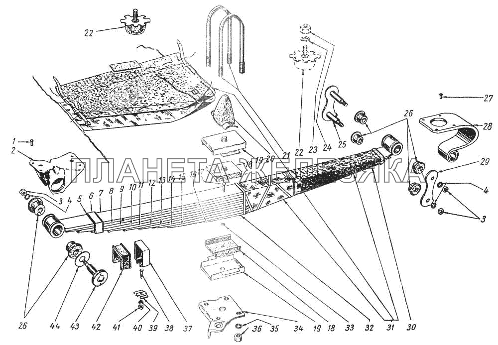 Задние рессоры ГАЗ-12 (ЗИМ)