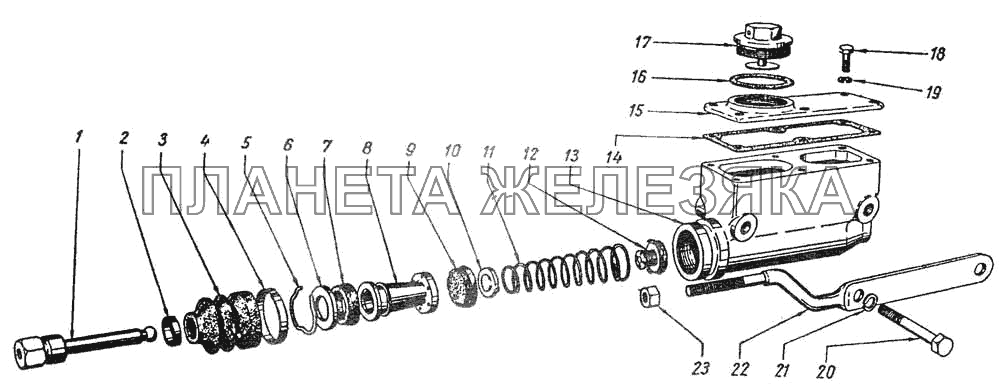 Главный цилиндр тормоза ГАЗ-12 (ЗИМ)