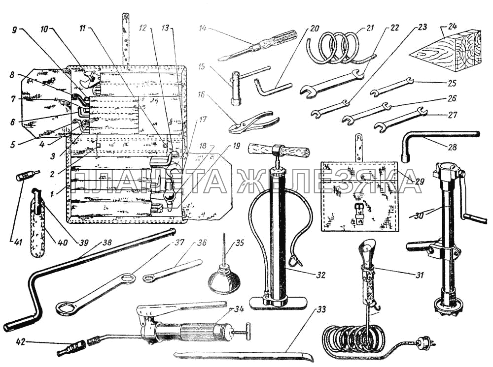 Шоферский инструмент и принадлежности ГАЗ-12 (ЗИМ)