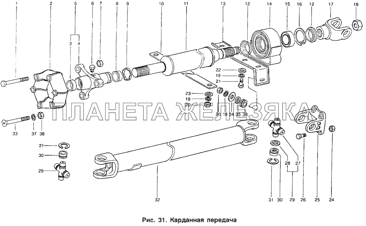 Карданная передача ИЖ 2126