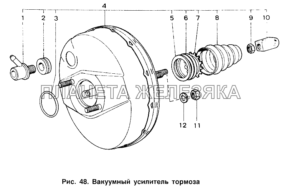 Вакуумный усилитель тормоза ИЖ 2126